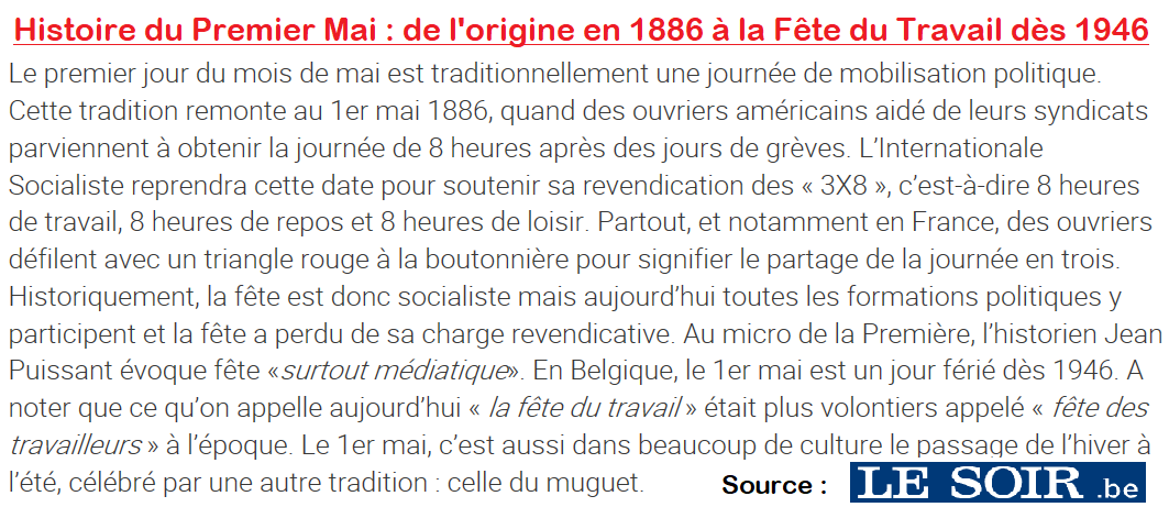 Histoire du premier mai 1886 1946