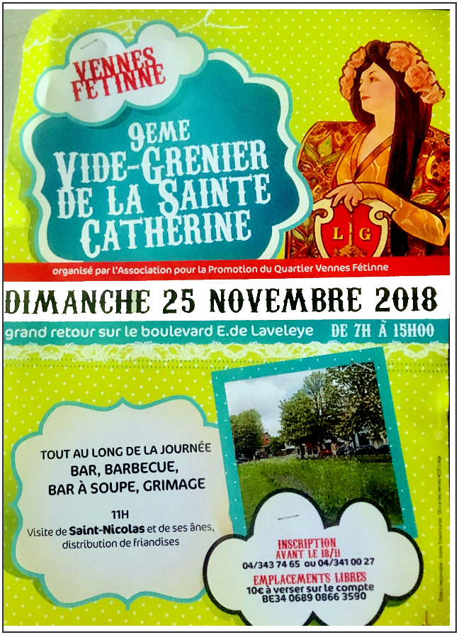 Vide grenier comite de quartier vennes fetinne 2018